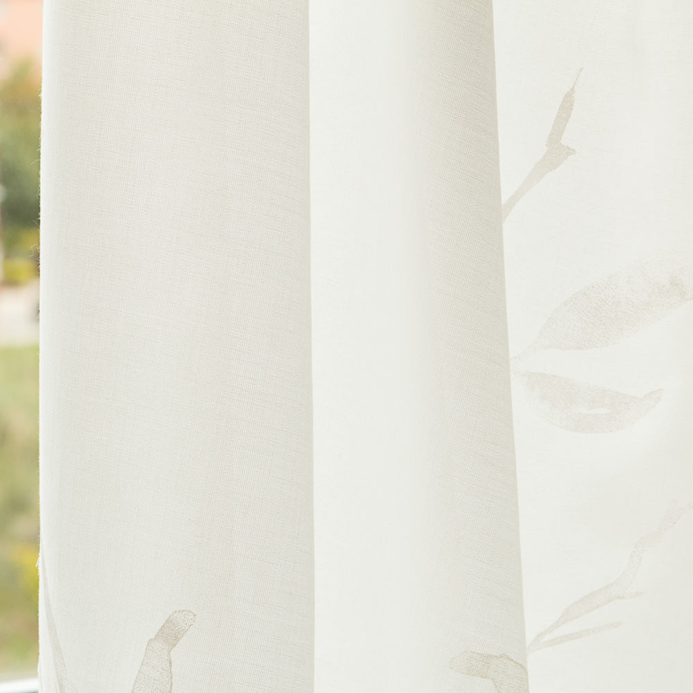 Voilage Polyester Branches Naturel - Ribes y Casals