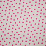 Crêpe De Chine Beige Pois Fucshia - Ribes y Casals