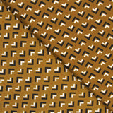 Crêpe De Chine Géométrique Marron - Ribes y Casals