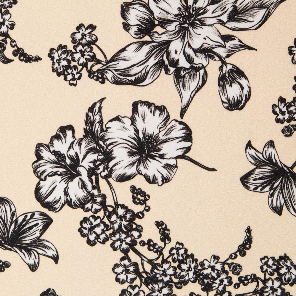 Crêpe Imprimé Floral Saumon - Ribes y Casals