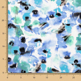 Jersey Polyester Abstrait Bleu - Ribes y Casals