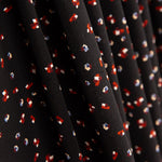 Crêpe Polyester Noir Scintillant - Ribes y Casals