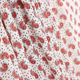 Crêpe Polyester Mini Cachemire Blanc - Ribes y Casals