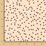 Crêpe Polyester Multi Pois Sable - Ribes y Casals