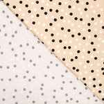 Crêpe Polyester Multi Pois Sable - Ribes y Casals