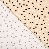 Crêpe Polyester Multi Pois Sable - Ribes y Casals