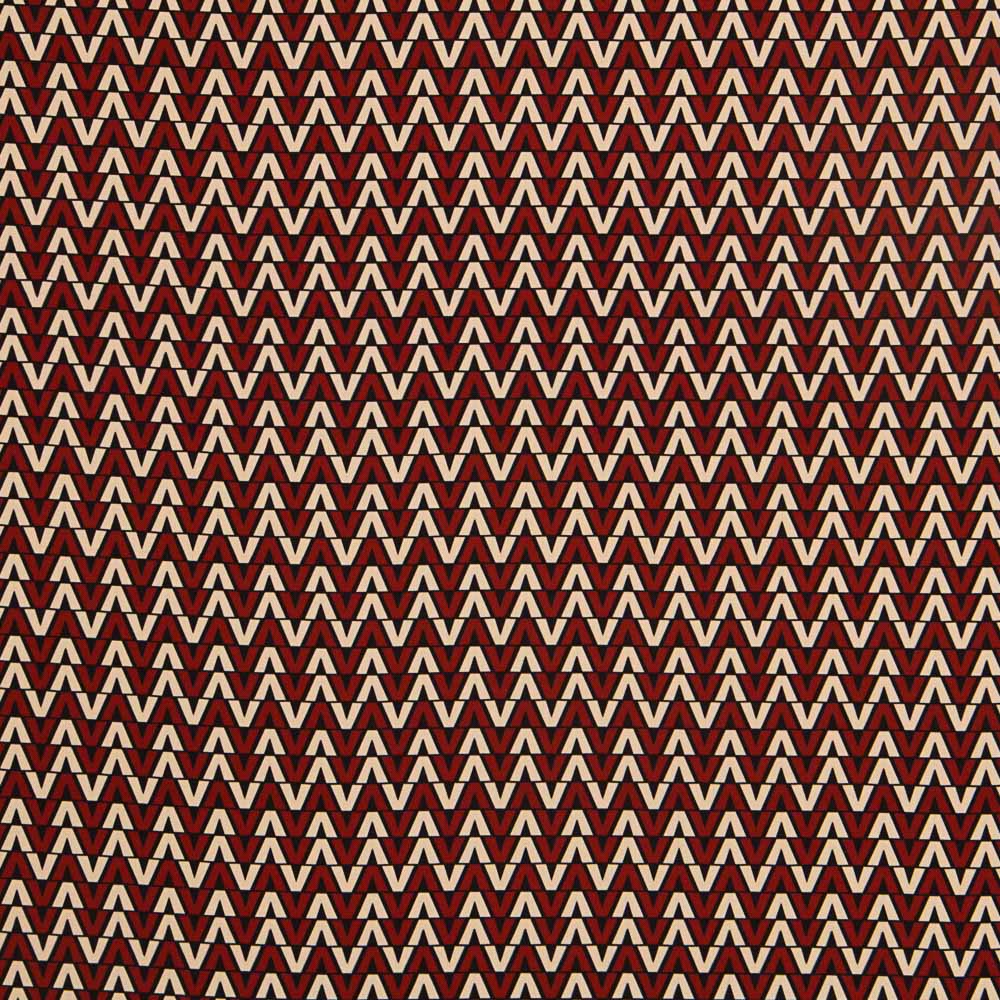 Crêpe Polyester Géométrique Tresse Grenade - Ribes y Casals