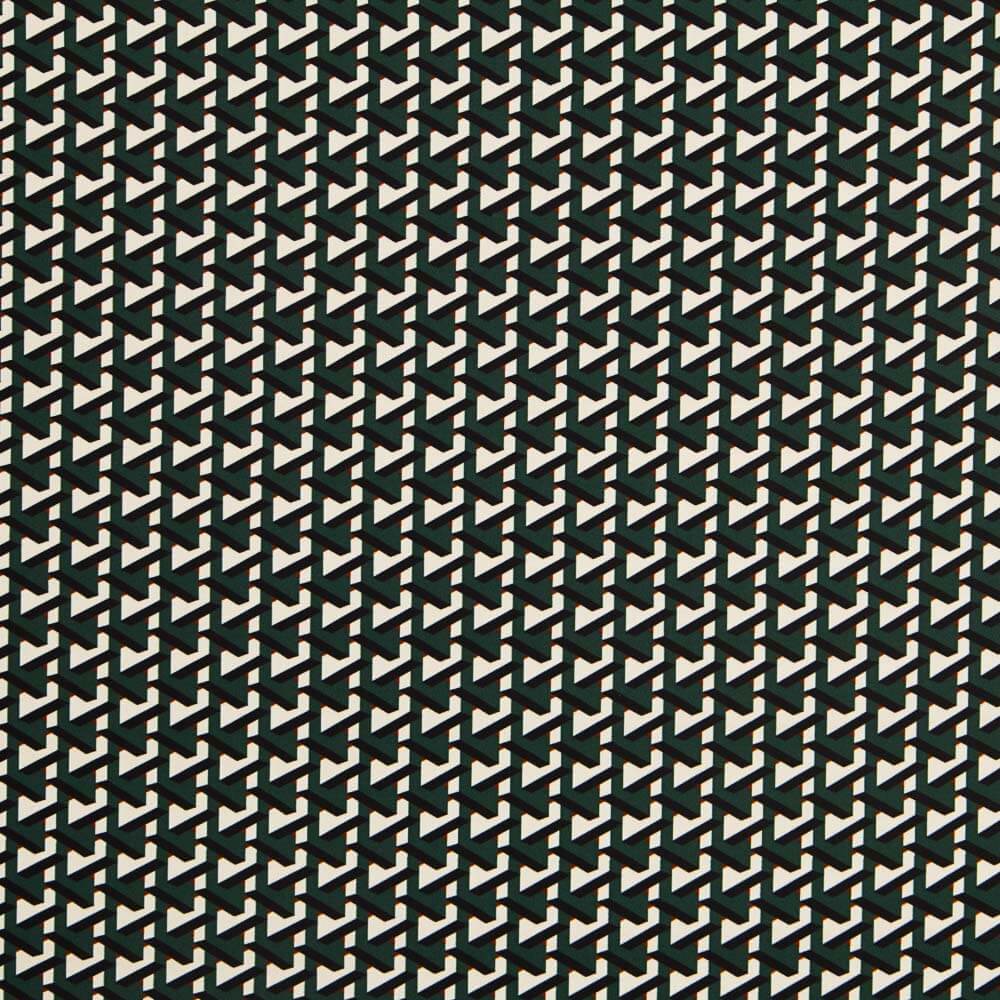 Crêpe Polyester Trigonometric Vert - Ribes y Casals