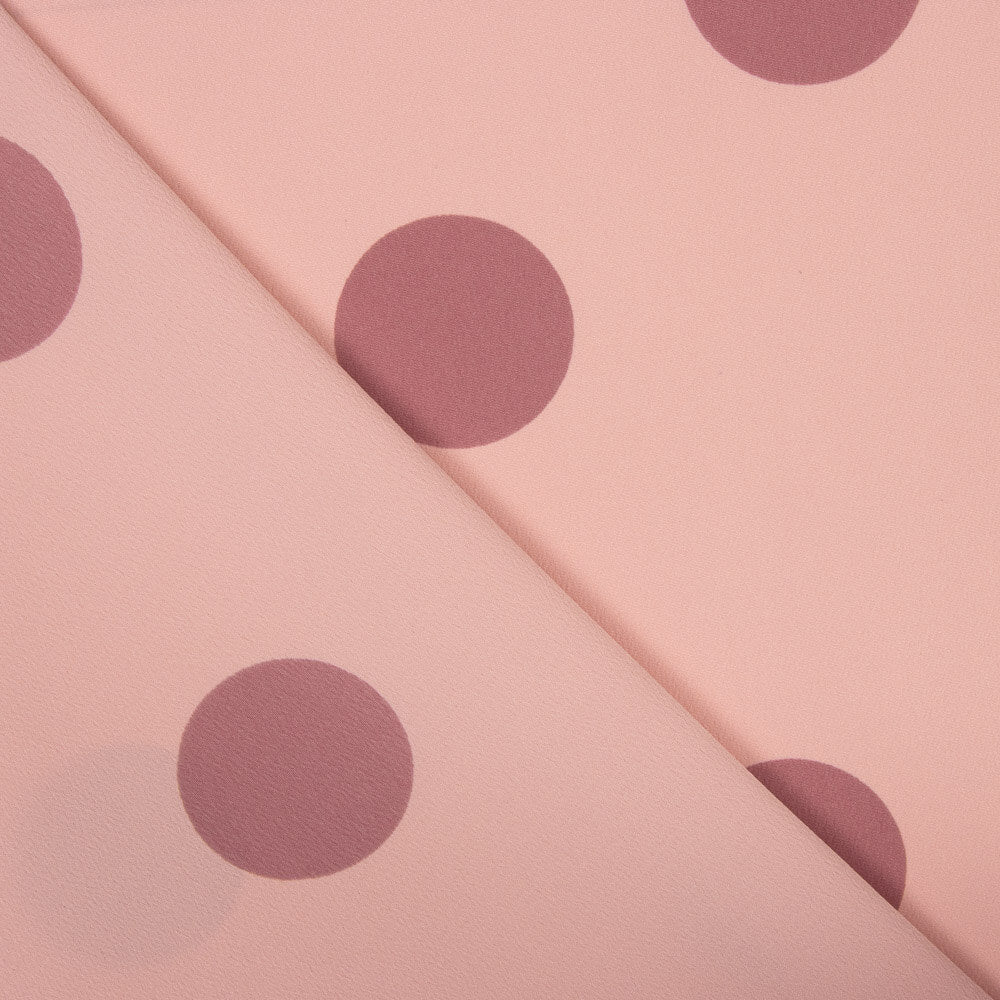 Crêpe Polyester Bicolore Rose - Ribes y Casals