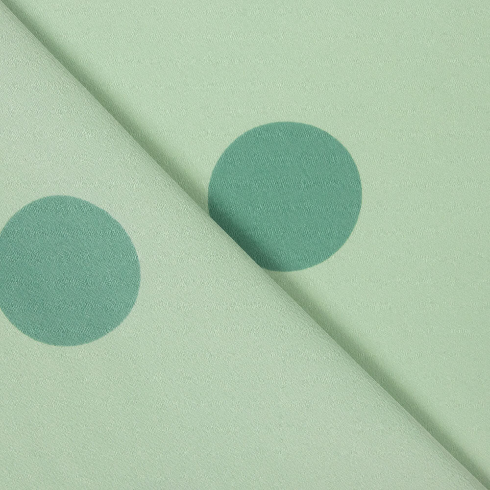 Crêpe Polyester Bicolore Vert d&#39;Eau - Ribes y Casals