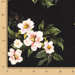 Crêpe De Viscose Floral Noir - Ribes y Casals