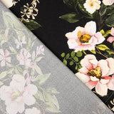 Crêpe De Viscose Floral Noir - Ribes y Casals