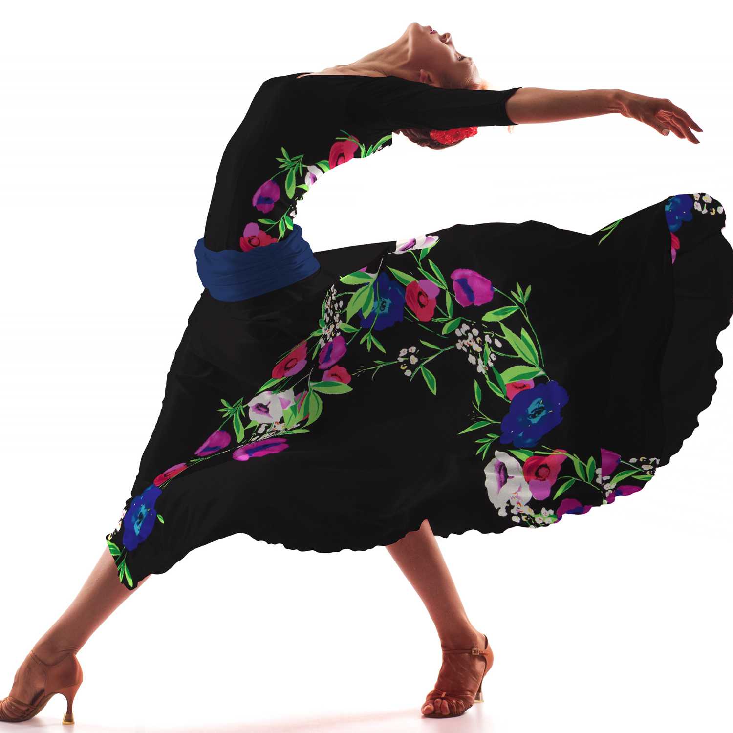 Crêpe Fleurs Guirlande Nuit - Ribes y Casals