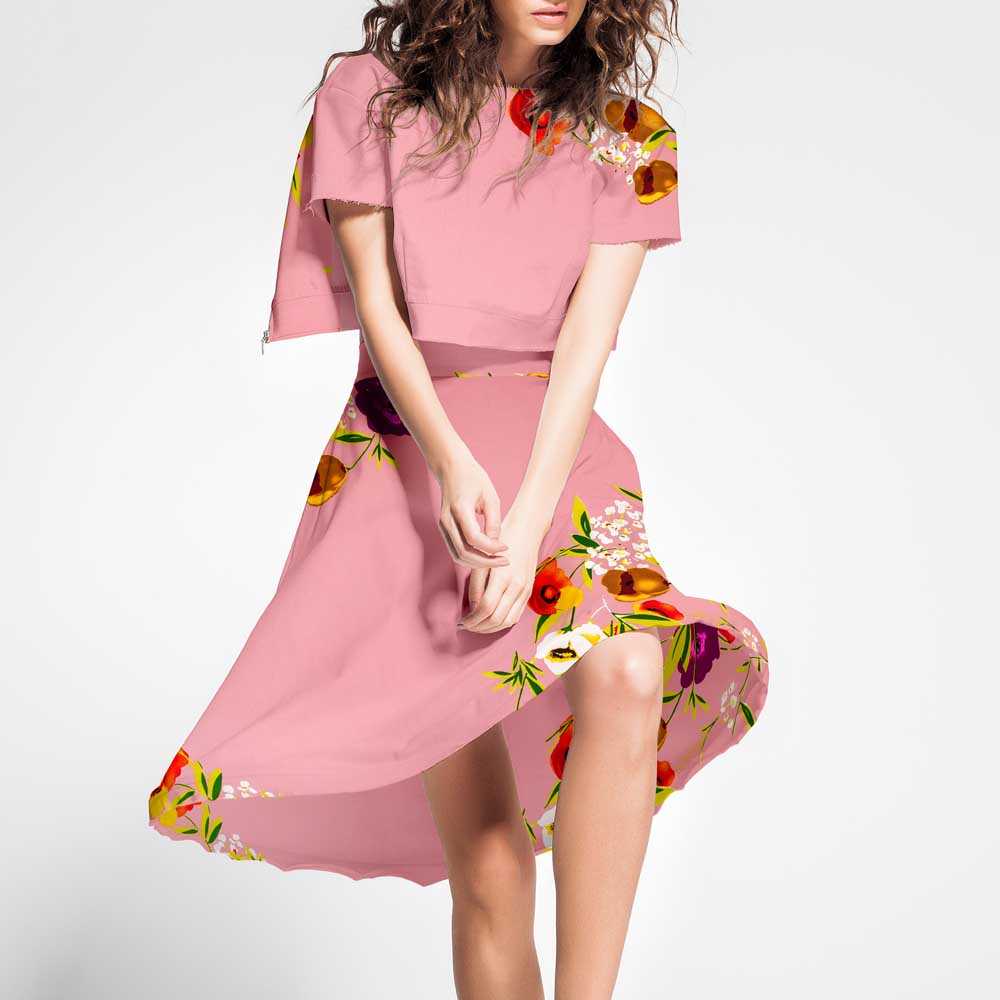 Crêpe Fleurs Guirlande Chair - Ribes y Casals