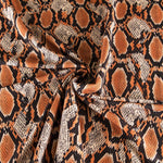 Crepe Animal Print Serpent Cuivre - Ribes y Casals