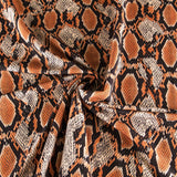 Crepe Animal Print Serpent Cuivre - Ribes y Casals