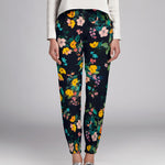 Crêpe Viscose Floral Bleu Gris - Ribes y Casals