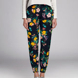 Crêpe Viscose Floral Bleu Gris - Ribes y Casals