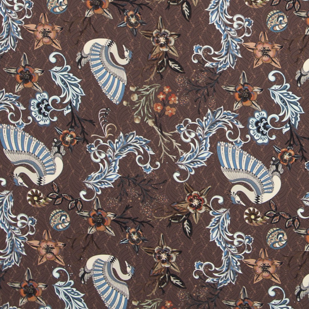 Crêpe Bubble Shanghai Marron - Ribes y Casals