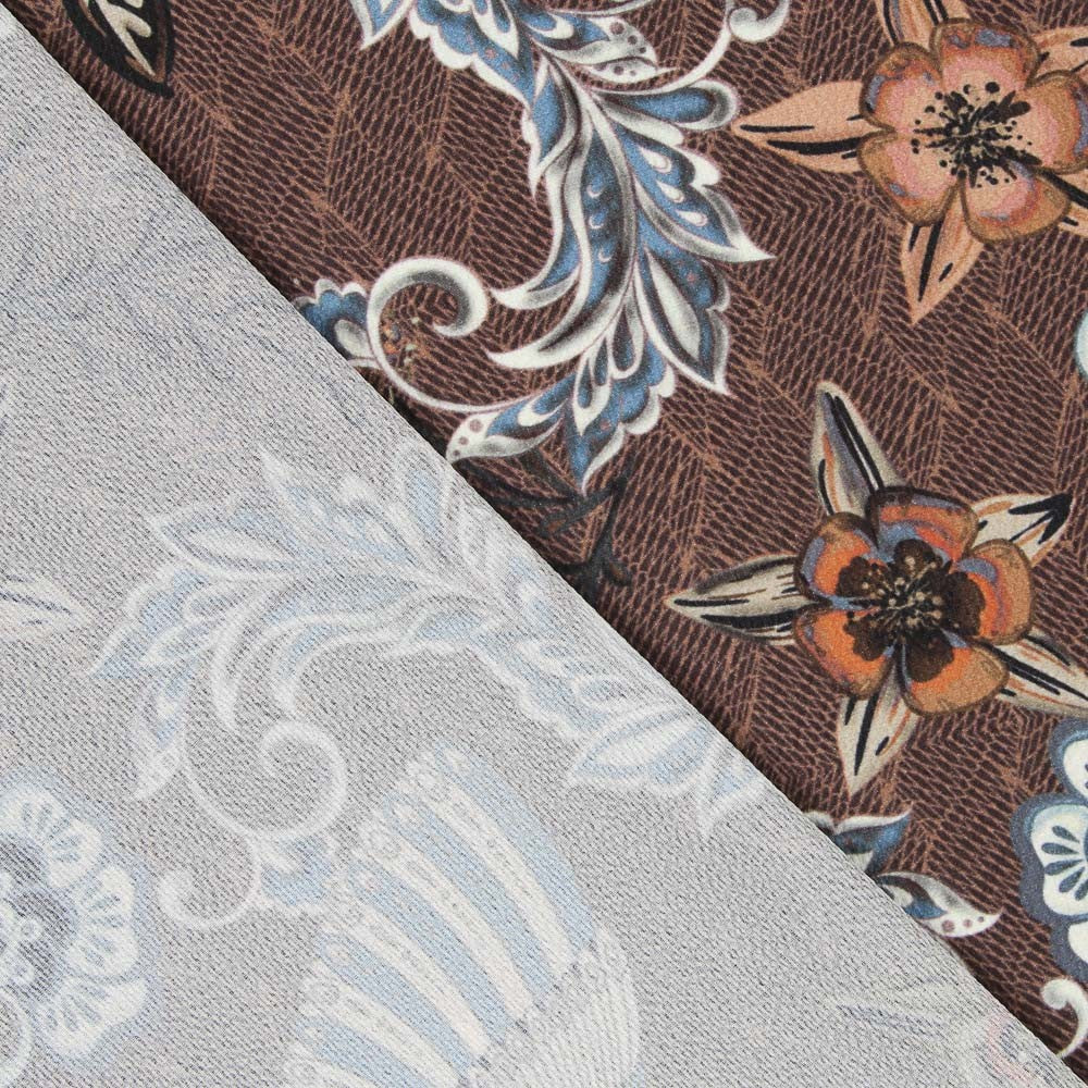 Crêpe Bubble Shanghai Marron - Ribes y Casals