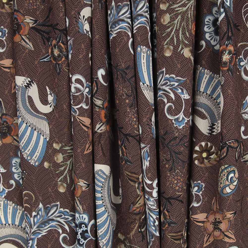 Crêpe Bubble Shanghai Marron - Ribes y Casals