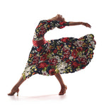 Crêpe Fleurs Motril Aigue-marine - Ribes y Casals