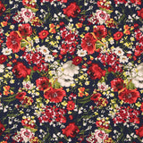 Crêpe Fleurs Motril Aigue-marine - Ribes y Casals