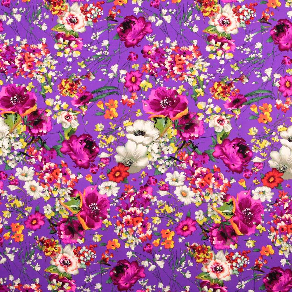 Crêpe Fleurs Motril Nuit - Ribes y Casals