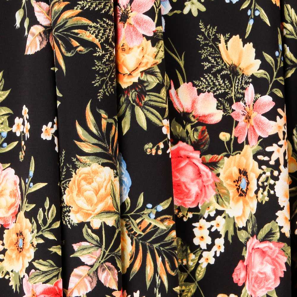 Crêpe Oeillets Noir - Ribes y Casals