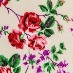 Crêpe Fleurs Crétonne Crème - Ribes y Casals