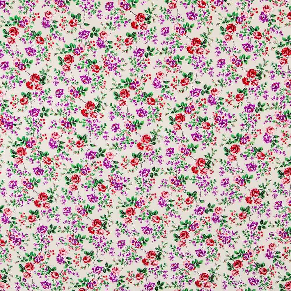 Crêpe Fleurs Crétonne Crème - Ribes y Casals