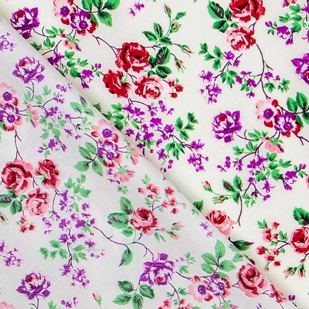 Crêpe Fleurs Crétonne Crème - Ribes y Casals