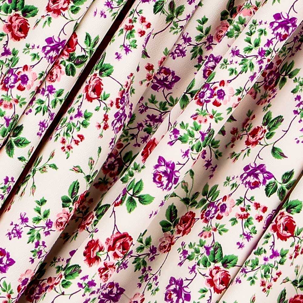 Crêpe Fleurs Crétonne Crème - Ribes y Casals