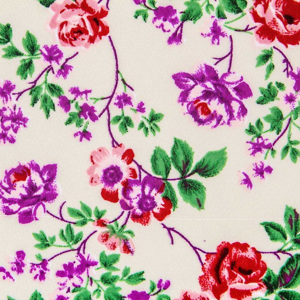 Crêpe Fleurs Crétonne Crème - Ribes y Casals