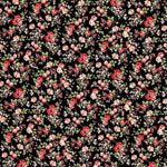 Crêpe Fleurs Crétonne Noir - Ribes y Casals