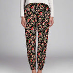 Crêpe Fleurs Crétonne Noir - Ribes y Casals