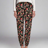 Crêpe Fleurs Crétonne Noir - Ribes y Casals