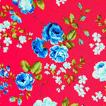 Crêpe Fleurs Crétonne Rouge - Ribes y Casals