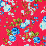 Crêpe Fleurs Crétonne Rouge - Ribes y Casals