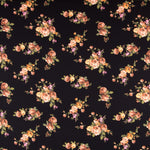 Crêpe Fleurs Crétonne Noir - Ribes y Casals