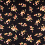 Crêpe Fleurs Crétonne Noir - Ribes y Casals