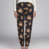 Crêpe Fleurs Crétonne Noir - Ribes y Casals