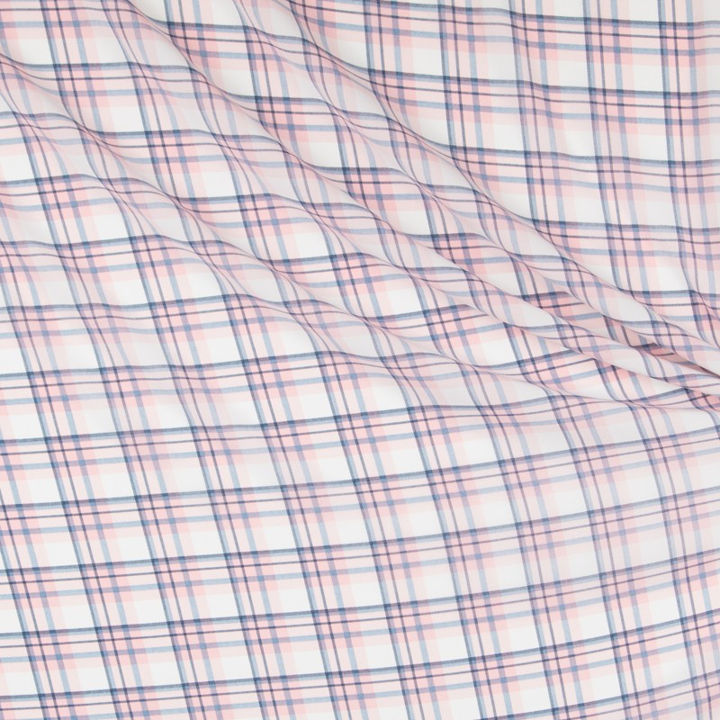 Crepe à Carreaux Écossais Rose - Ribes y Casals