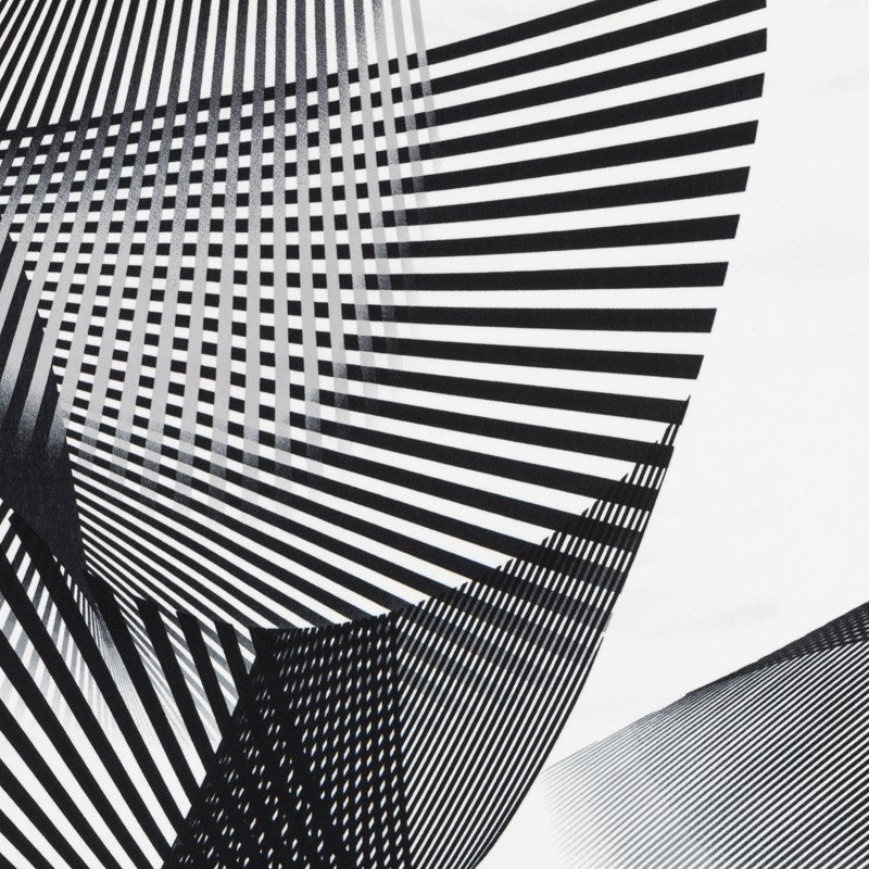 Crepe Diagonal Blanc Noir - Ribes y Casals