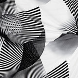 Crepe Diagonal Blanc Noir - Ribes y Casals