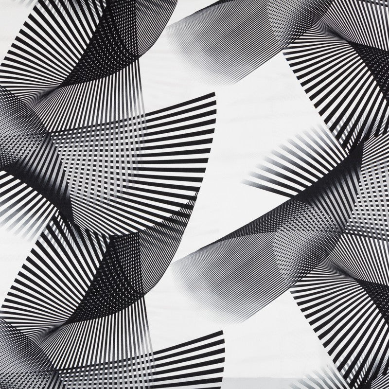 Crepe Diagonal Blanc Noir - Ribes y Casals