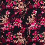 Crepe Imprimé Dragon Noir - Ribes y Casals