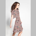 Crepe Imprimé Kimono Brun - Ribes y Casals