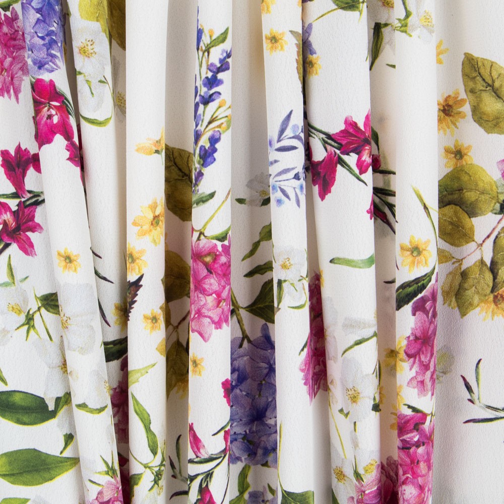 Crepe Fin Pois Marine - Ribes y Casals