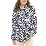 Crepe Fin Pois Marine - Ribes y Casals